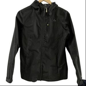 Paradox Rain Jacket ~ Black with green dot ~ size Small